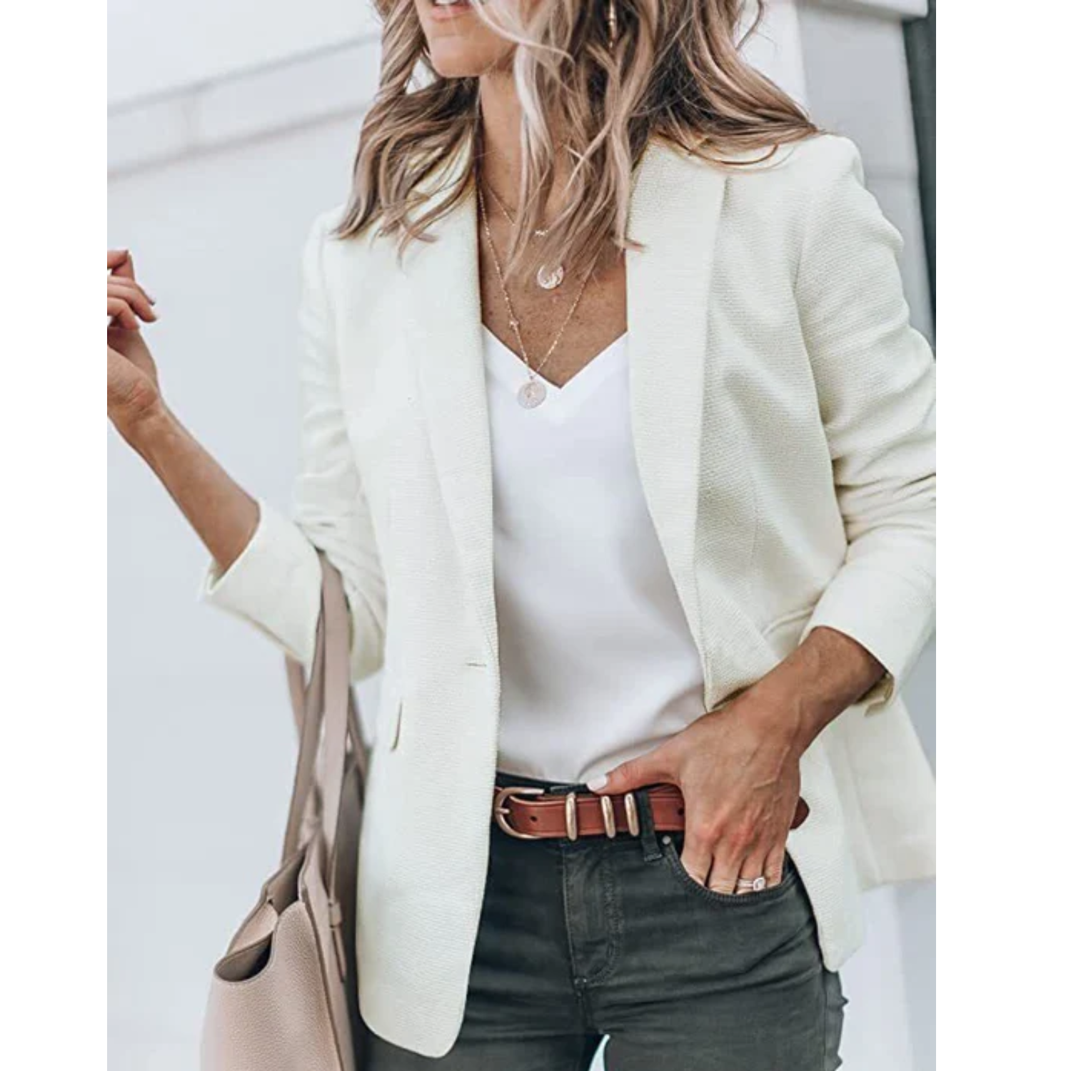 Kvinnors Blazer Med Tidlös Design 10