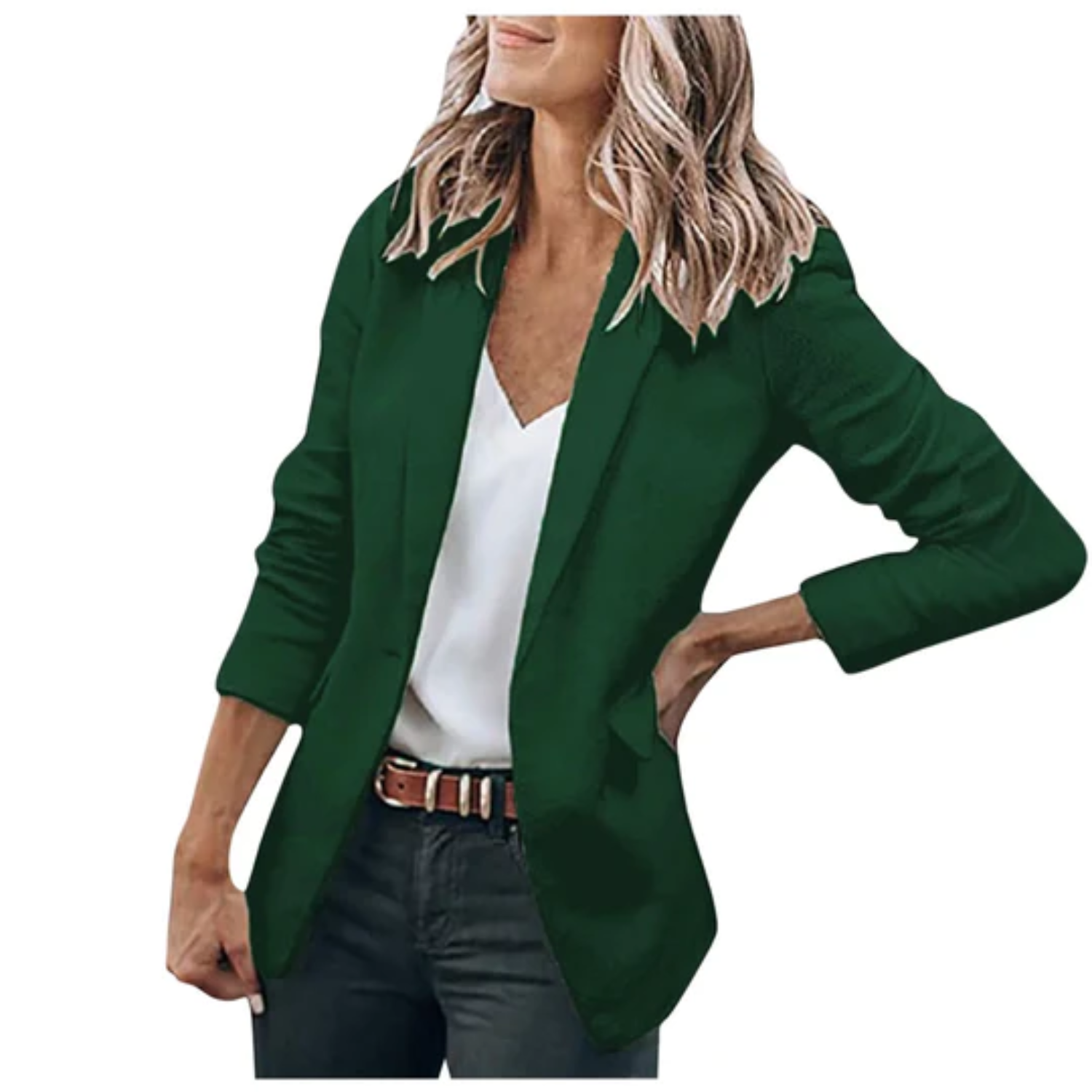 Kvinnors Blazer Med Tidlös Design 14