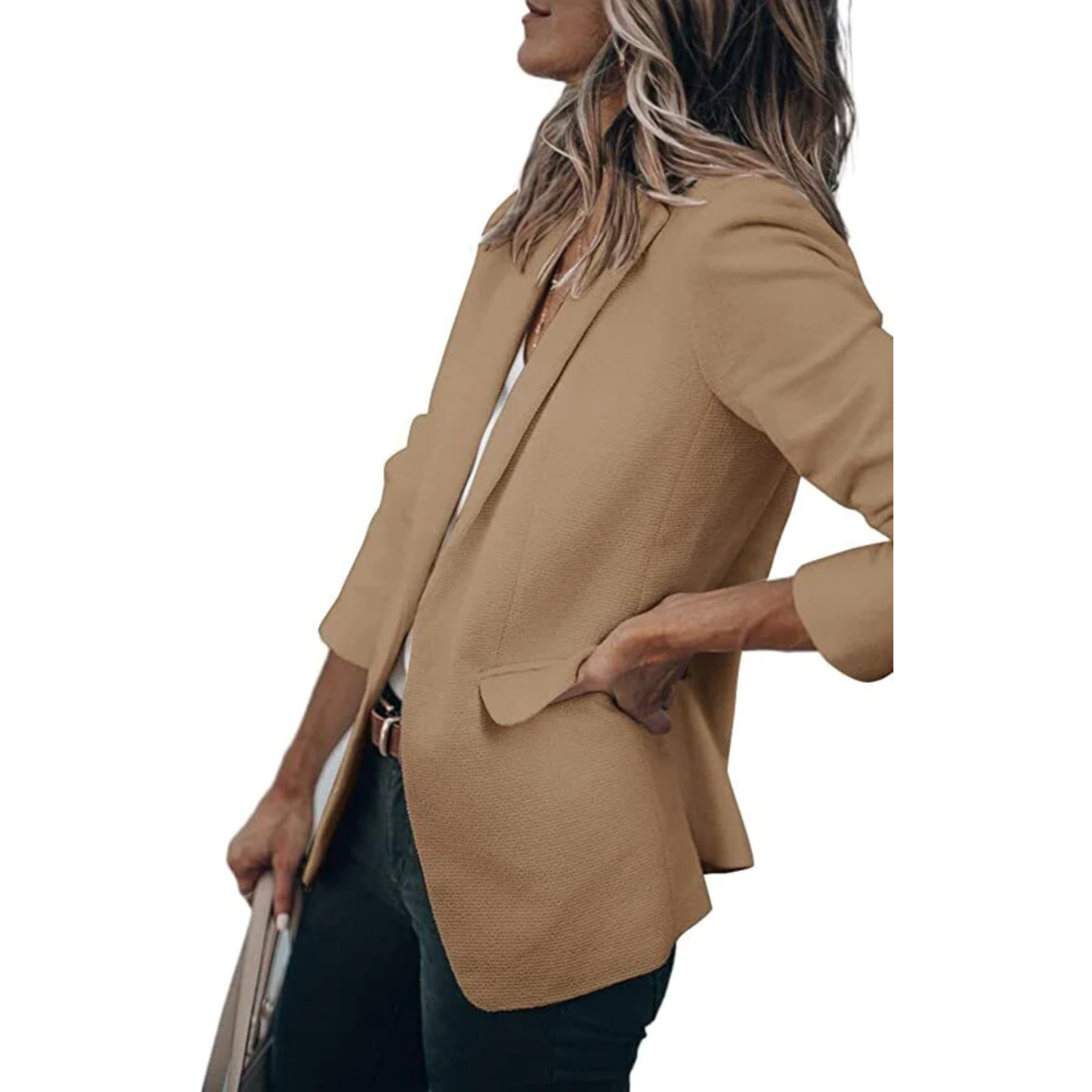 Kvinnors Blazer Med Tidlös Design 19
