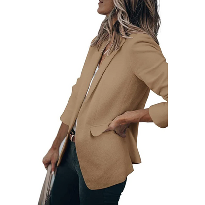 Kvinnors Blazer Med Tidlös Design 19