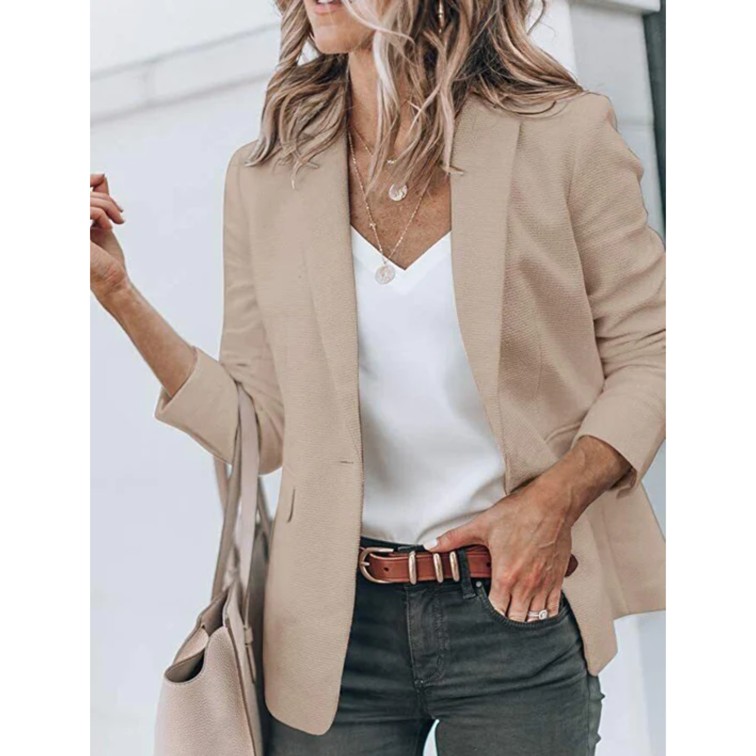 Kvinnors Blazer Med Tidlös Design 3