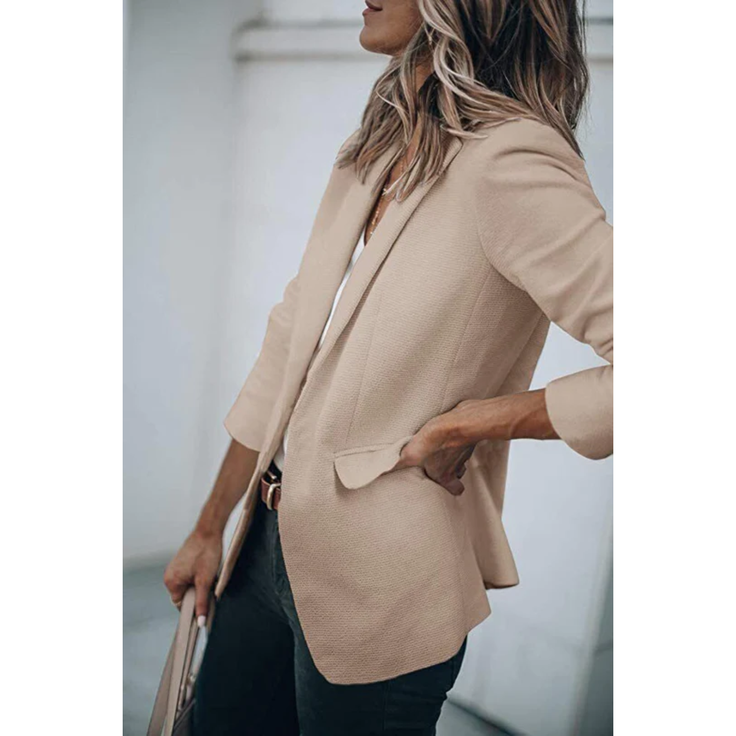 Kvinnors Blazer Med Tidlös Design 4