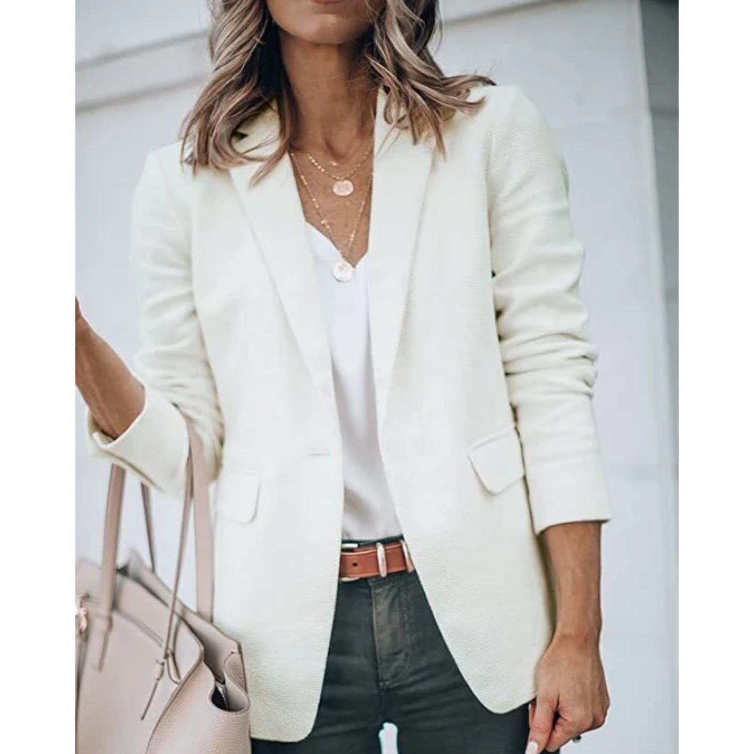 Kvinnors Blazer Med Tidlös Design 5