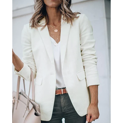 Kvinnors Blazer Med Tidlös Design 5