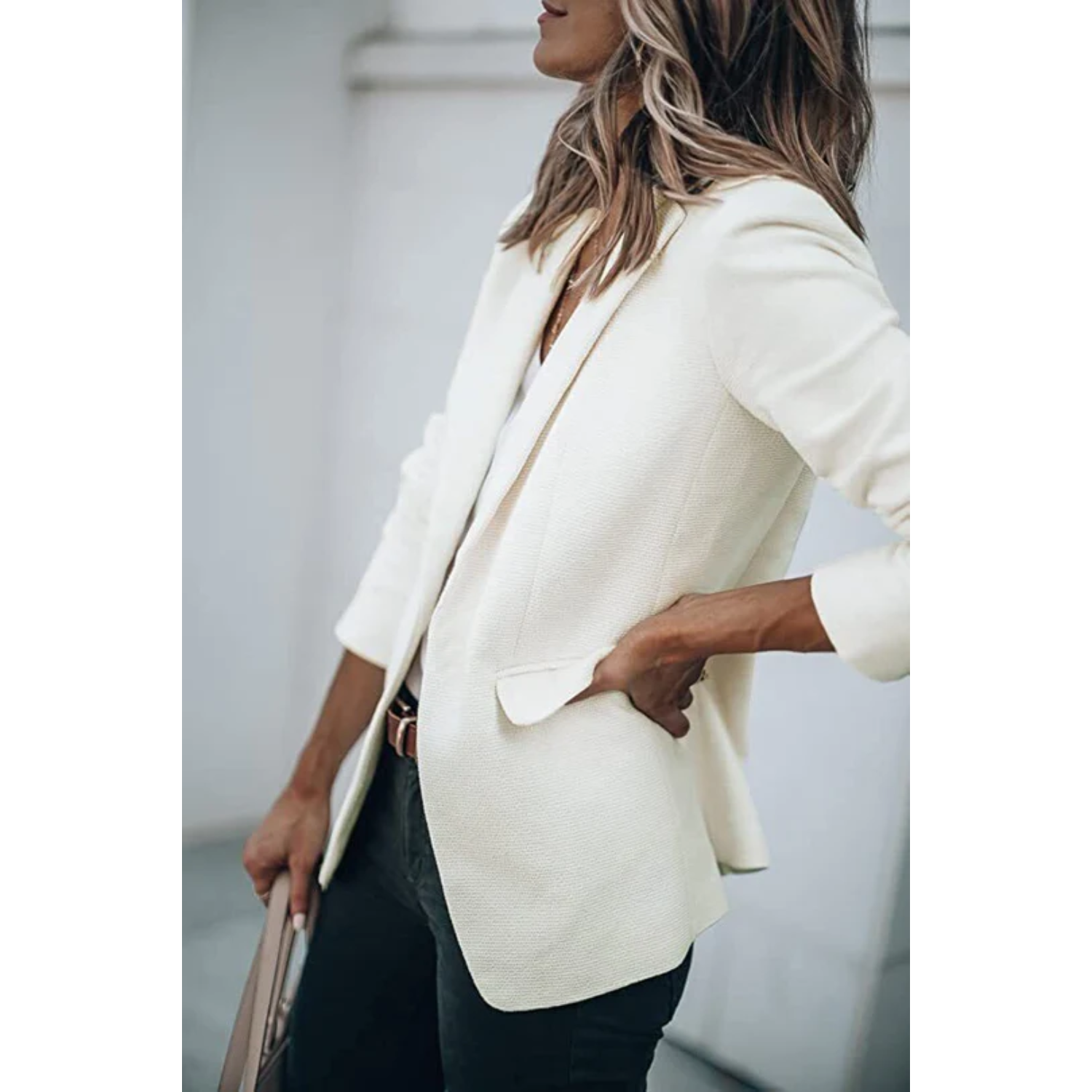 Kvinnors Blazer Med Tidlös Design 6