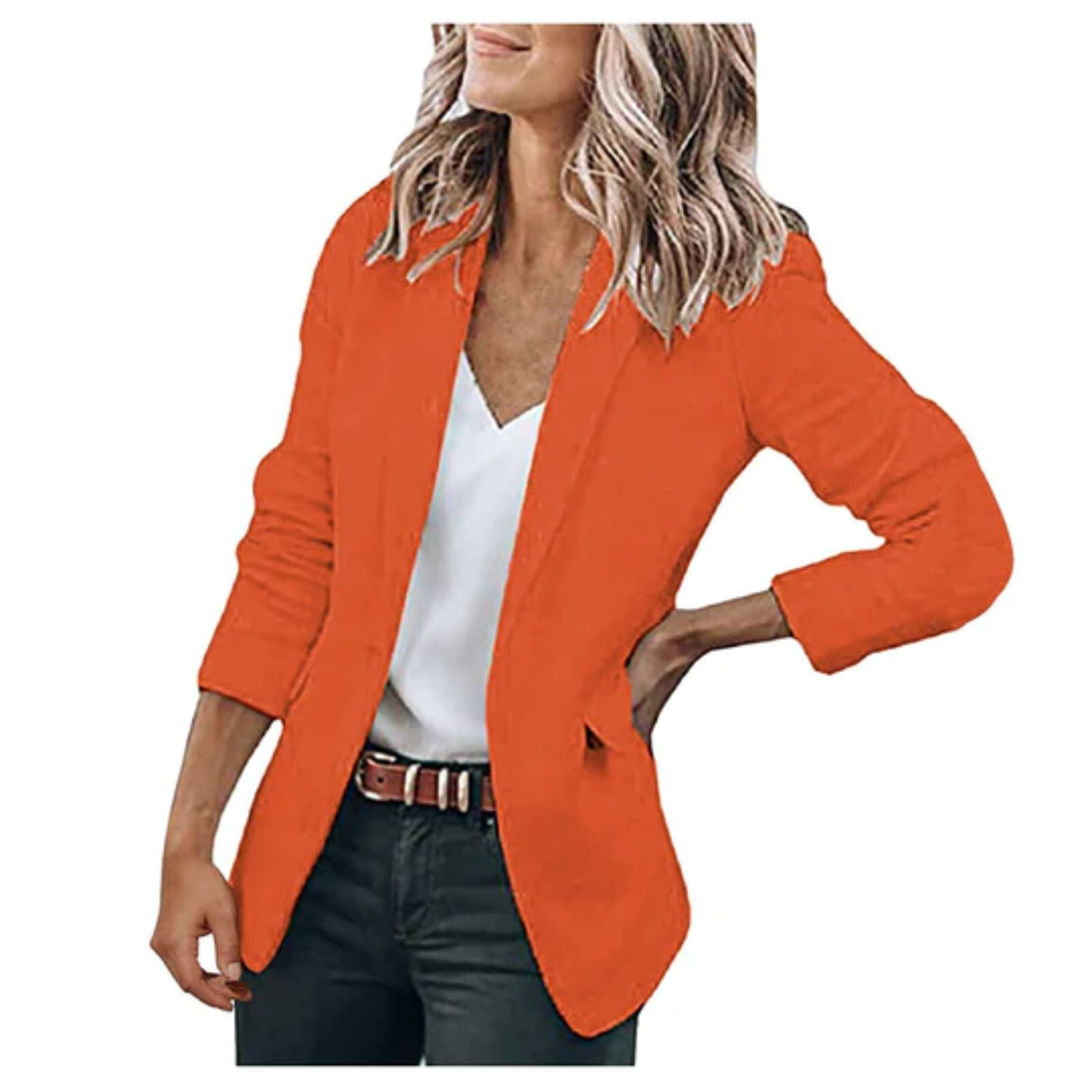Kvinnors Blazer Med Tidlös Design 9