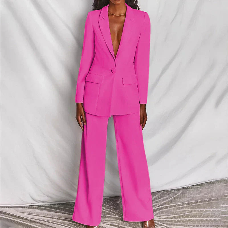 Kvinnors Blazer Set Professionell Stil 6