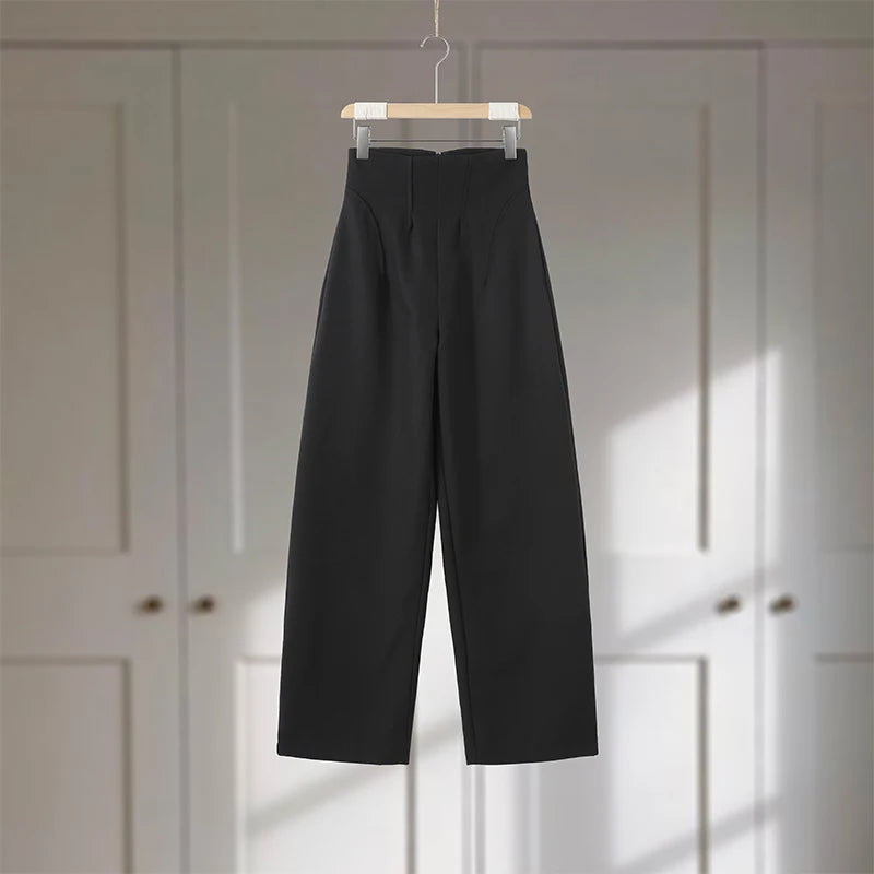 Kvinnors Blazer Set med Vida Ben 8