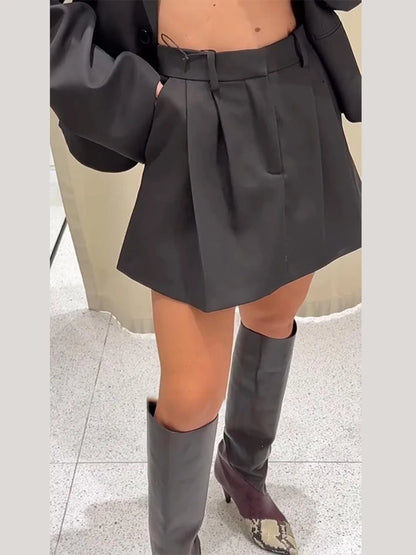 Kvinnors Blazer Set med Vida Ben 9