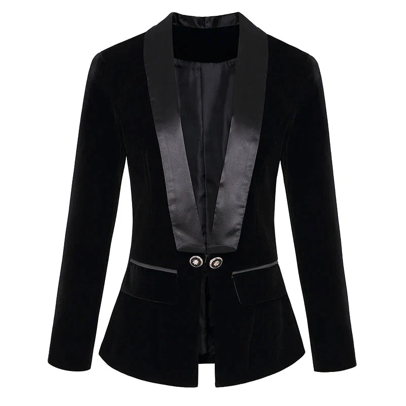 Kvinnors Blazer i Sammetstil 3