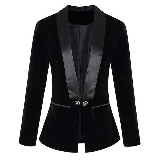 Kvinnors Blazer i Sammetstil 3