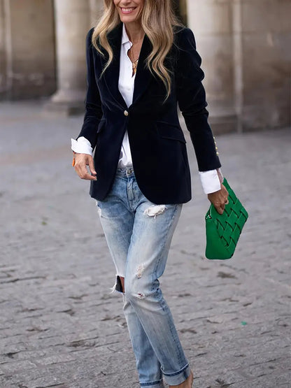 Kvinnors Blazer med Tidlös Stil 4