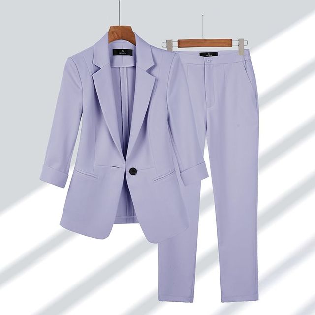 Kvinnors Blazer och Byxensemble Modern Stil 3