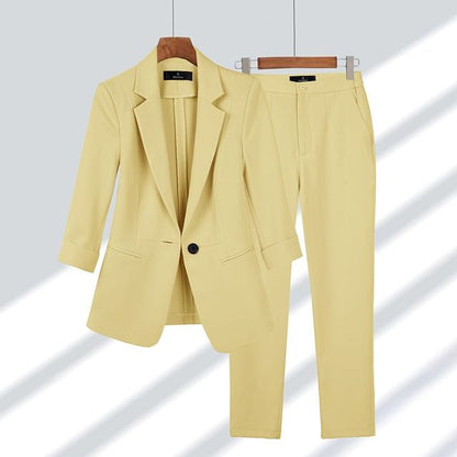 Kvinnors Blazer och Byxensemble Modern Stil 4