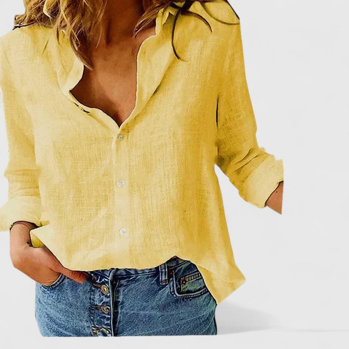 Kvinnors Blus Button-Down Stil 11
