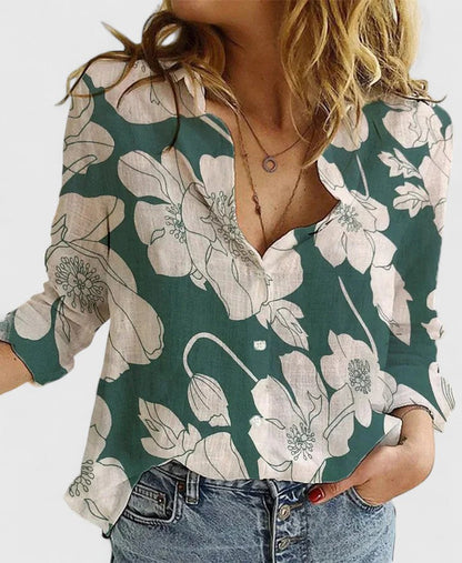 Kvinnors Blus Button-Down Stil 3