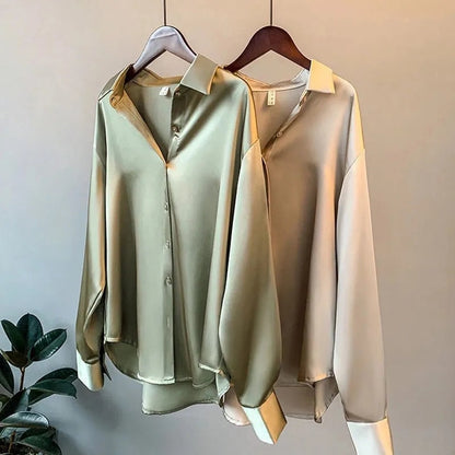 Kvinnors Blus Med Öppen Krage Modern Stil 3