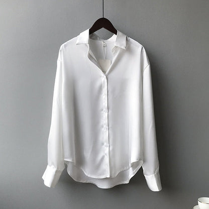 Kvinnors Blus Med Öppen Krage Modern Stil 4