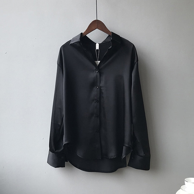 Kvinnors Blus Med Öppen Krage Modern Stil 5