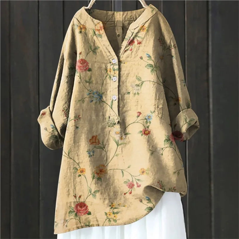 Kvinnors Blus med Blommönster 2