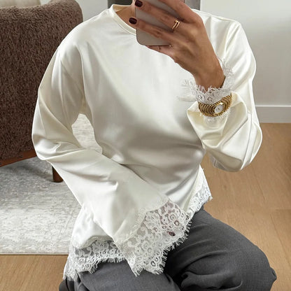 Kvinnors Blus med Flared Ärmar 1