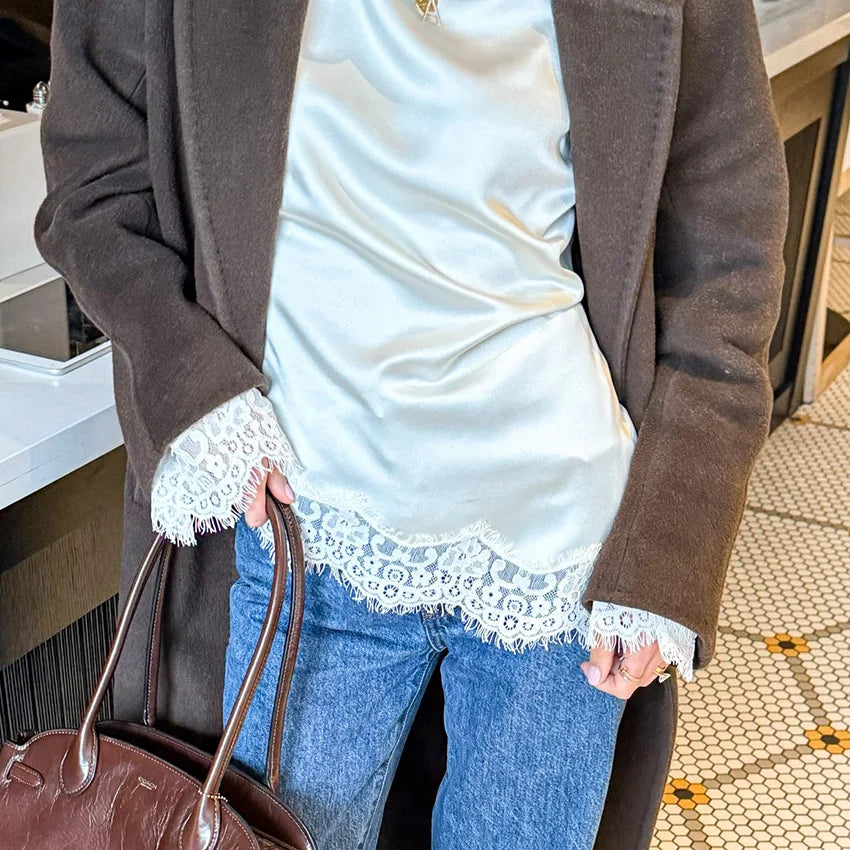 Kvinnors Blus med Flared Ärmar 2