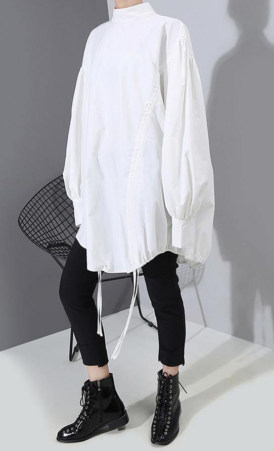 Kvinnors Blus med Lantern Sleeve Casual Stil 3