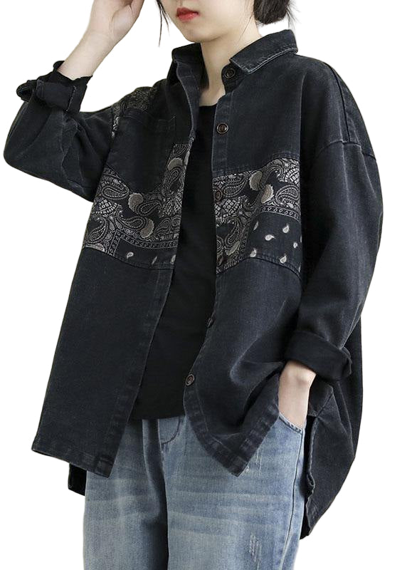 Kvinnors Blus med Lapptäckermönster 0