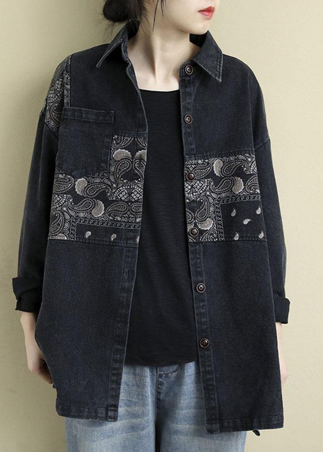 Kvinnors Blus med Lapptäckermönster 1