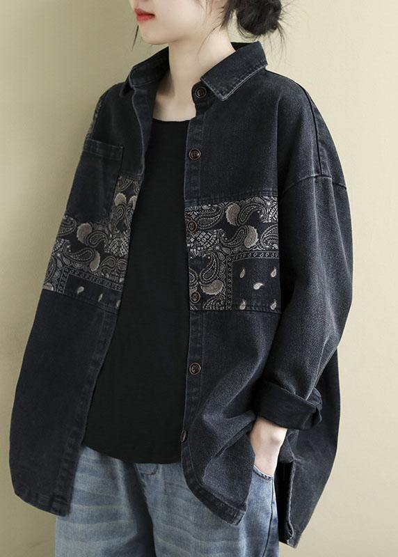 Kvinnors Blus med Lapptäckermönster 2