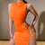 Kvinnors Bodycon Klänning Mock Neck Mjuk Elastisk 5