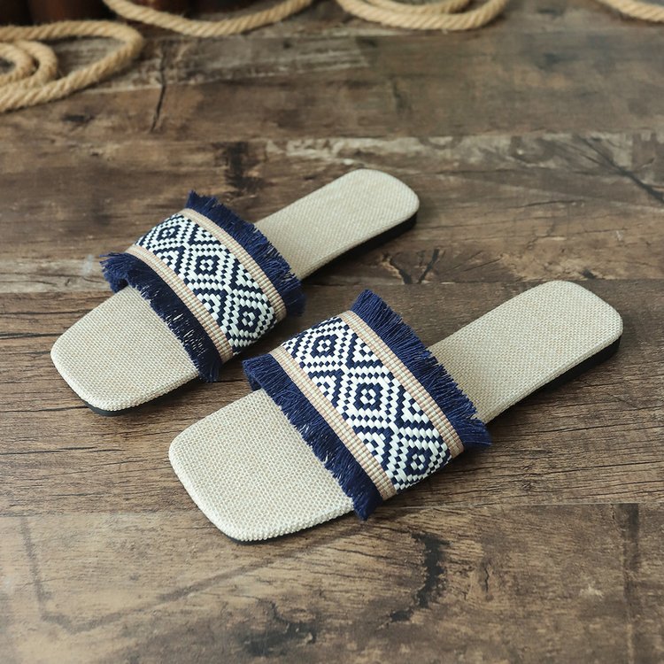 Kvinnors Boho Flats Med Fransar 3