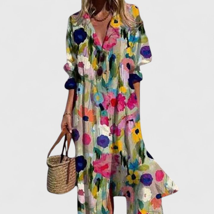 Kvinnors Boho Klänning Med Unik Design 2