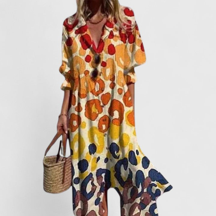 Kvinnors Boho Klänning Med Unik Design 3