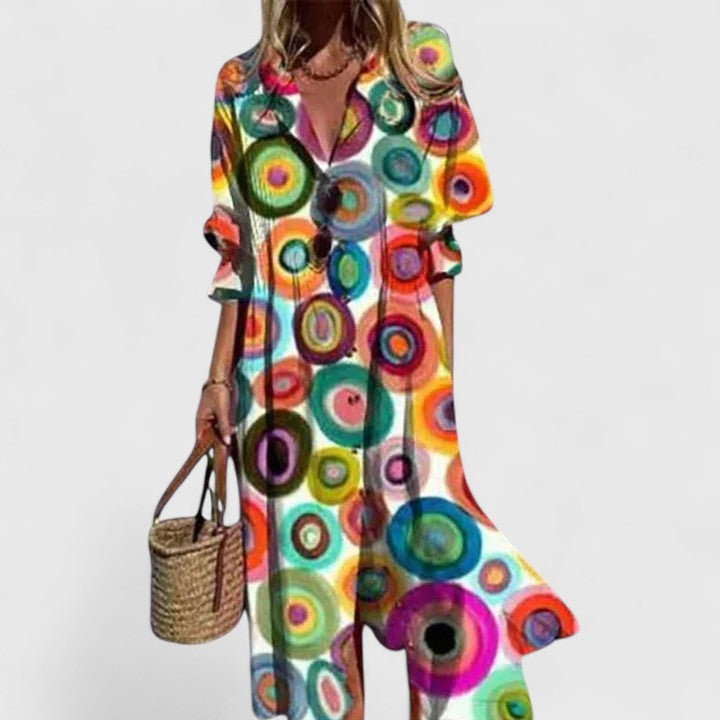 Kvinnors Boho Klänning Med Unik Design 6