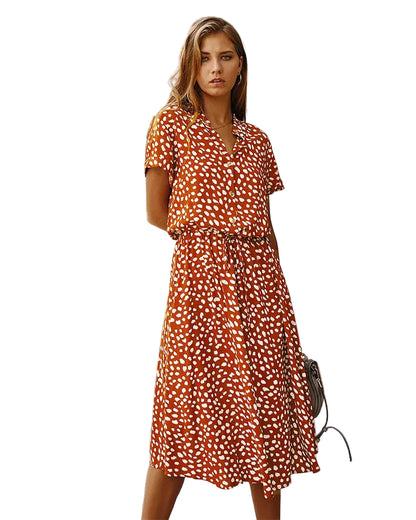 Kvinnors Boho Klänning med Blommönster 0