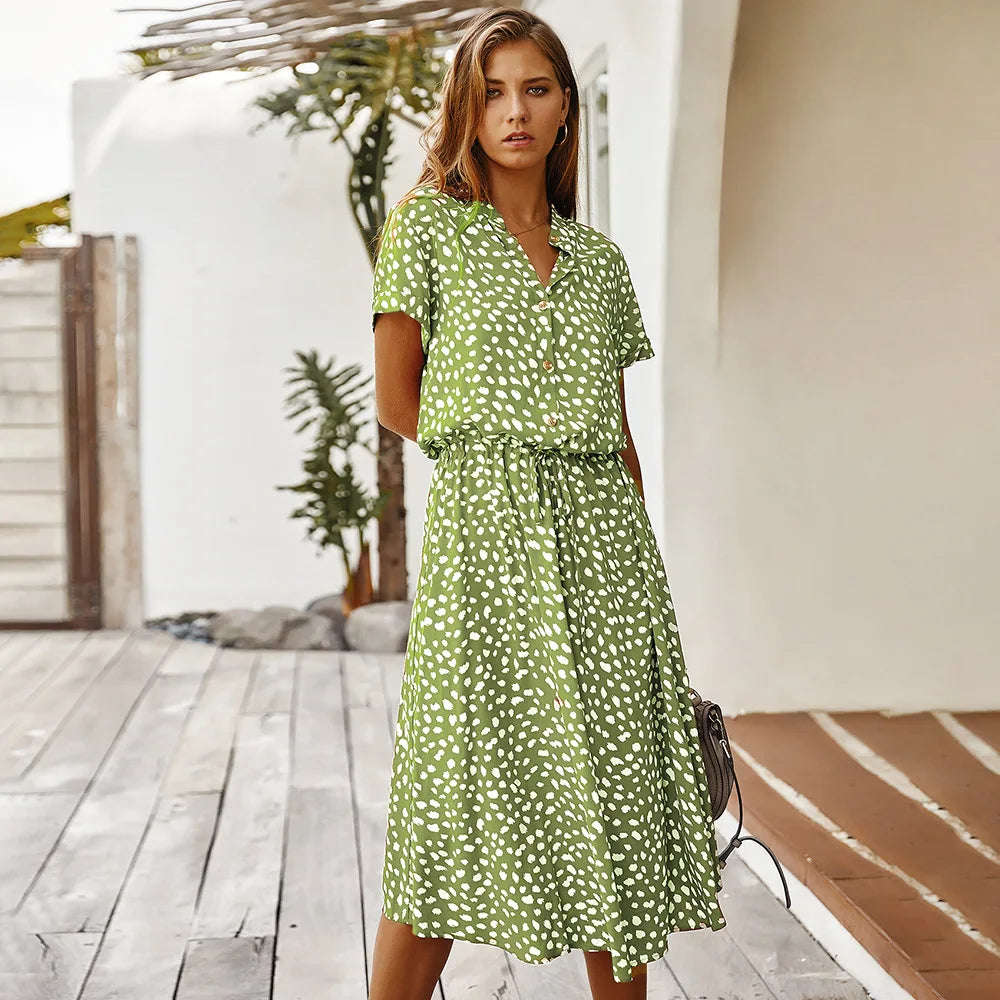 Kvinnors Boho Klänning med Blommönster 10
