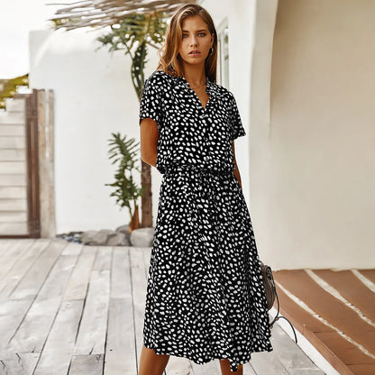 Kvinnors Boho Klänning med Blommönster 8