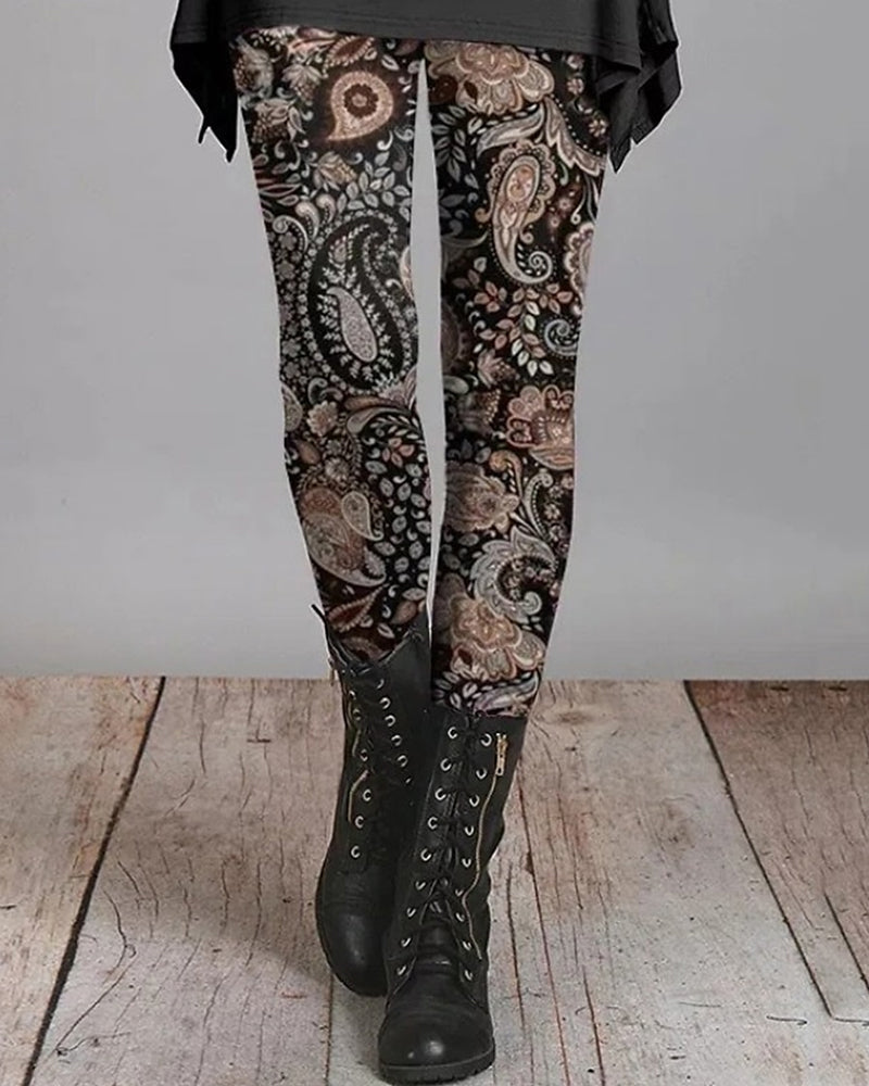 Kvinnors Boho Leggings Trendig Mönsterdesign 1