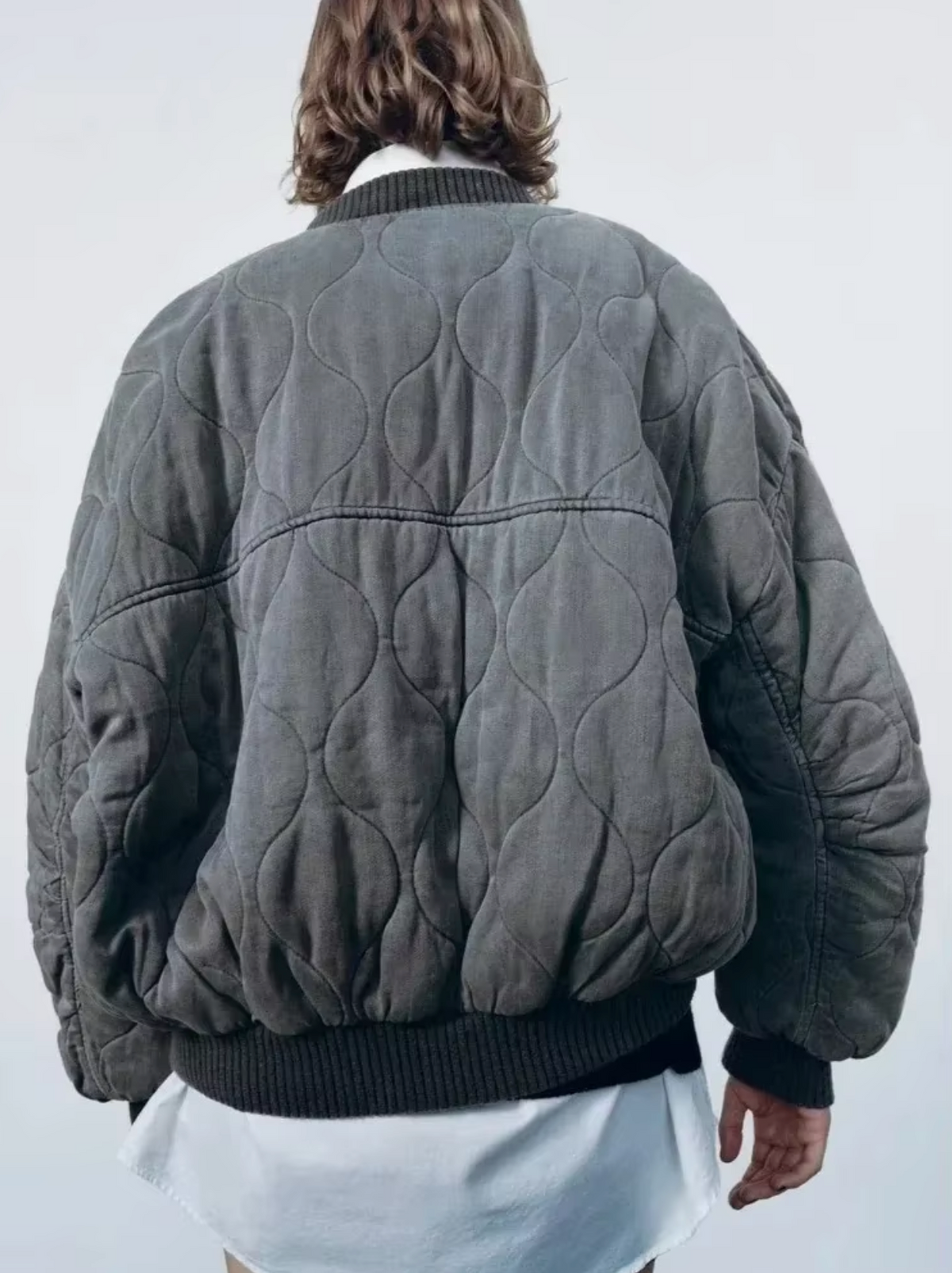 Kvinnors Bomullsjacka med Rund Hals 3