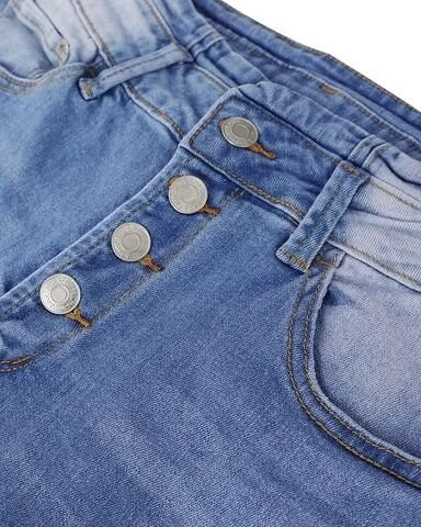 Kvinnors Bootcut Jeans Hög Midja 7