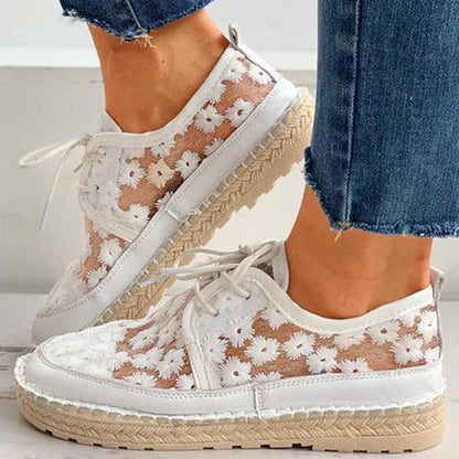 Kvinnors Broderade Sneakers Stiliga 2