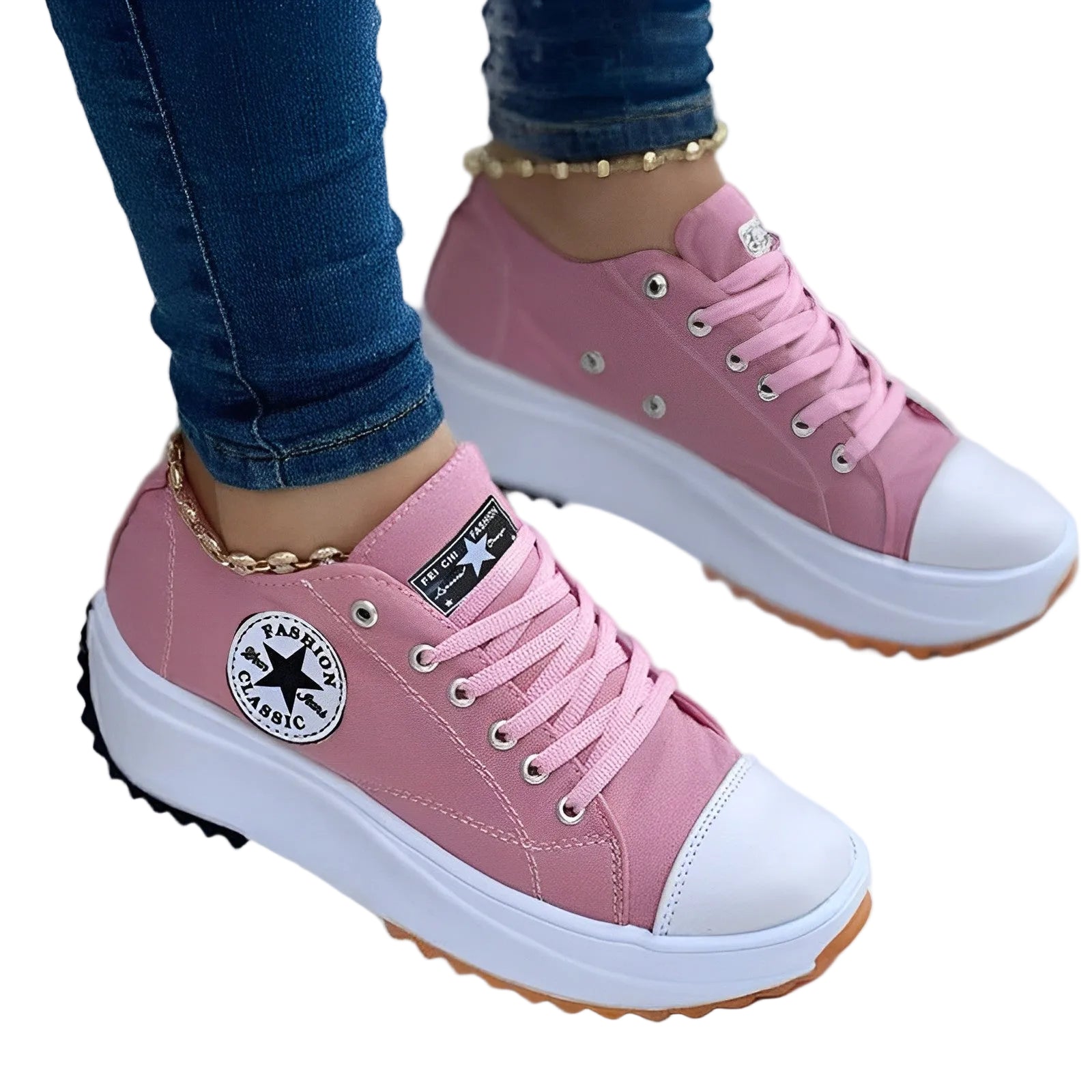 Kvinnors Canvas Sneakers med Mångsidig Stil 0