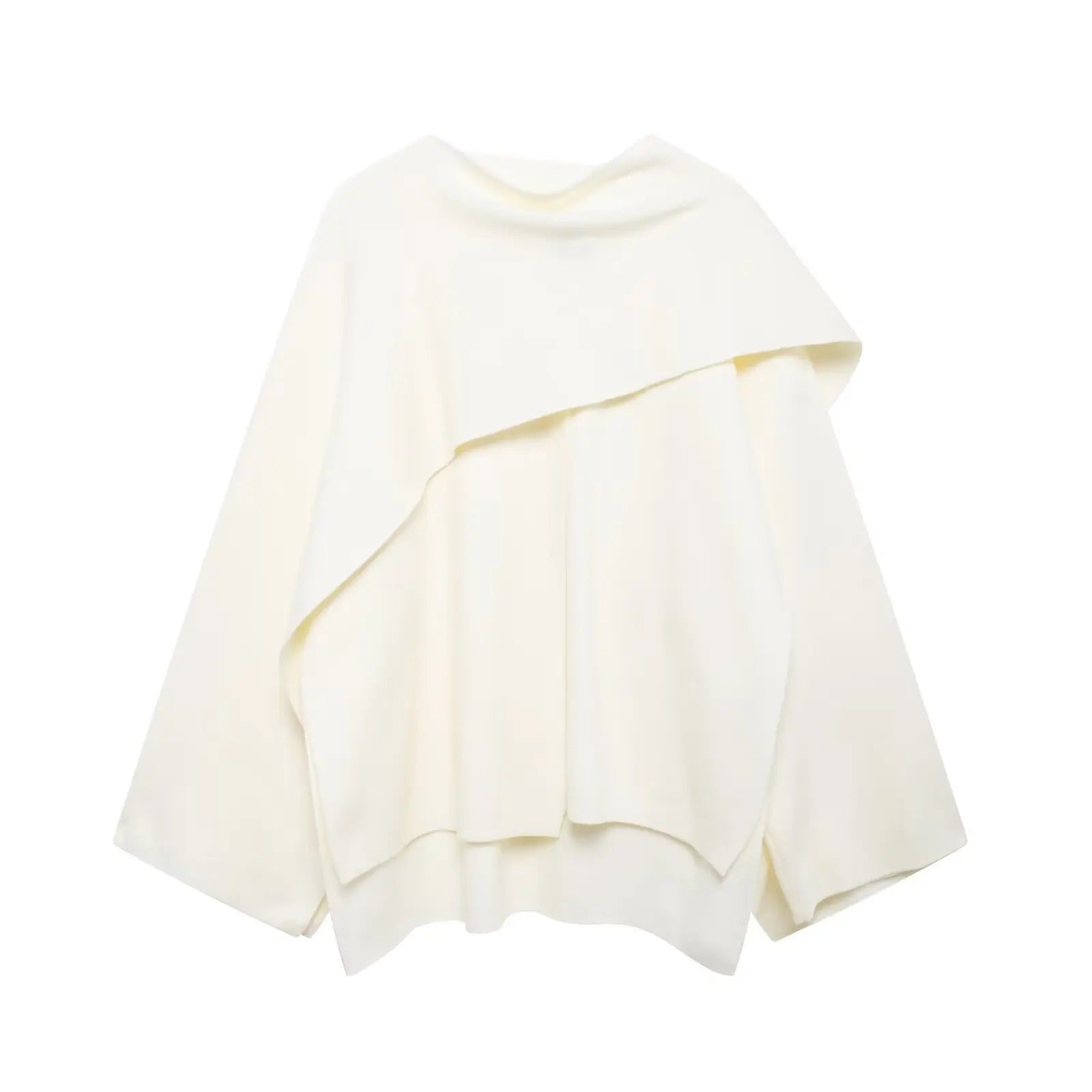 Kvinnors Cape Coat Draperad 3