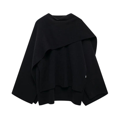 Kvinnors Cape Coat Draperad 4