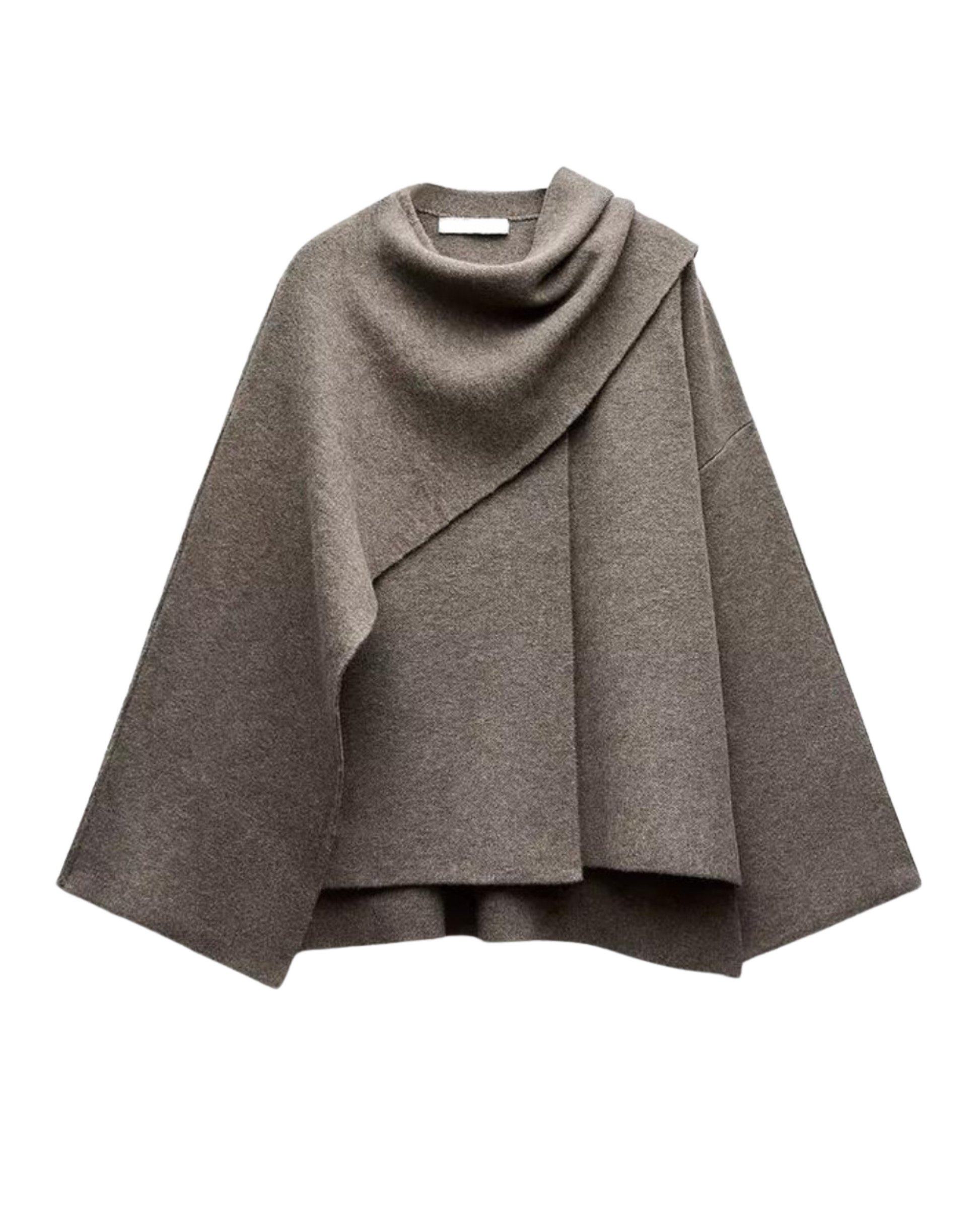 Kvinnors Cape Coat Draperad 6