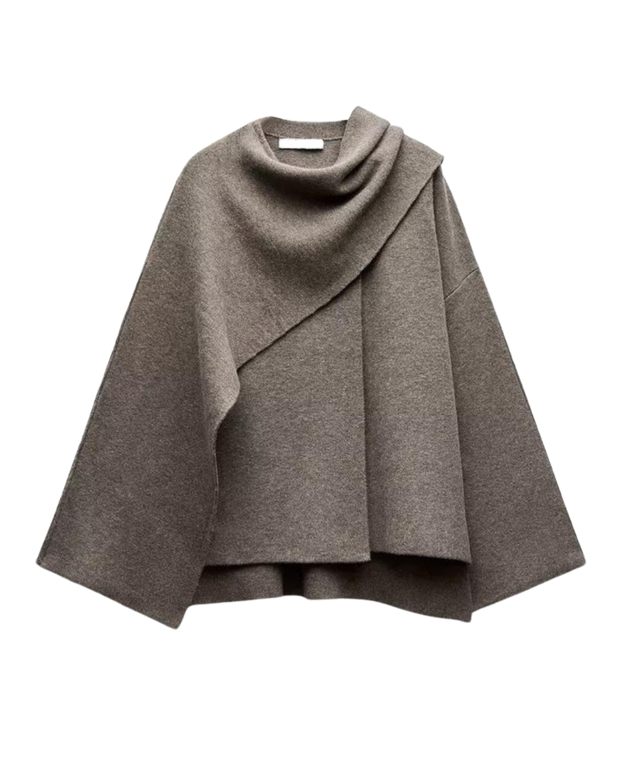 Kvinnors Cape Coat Draperad 6