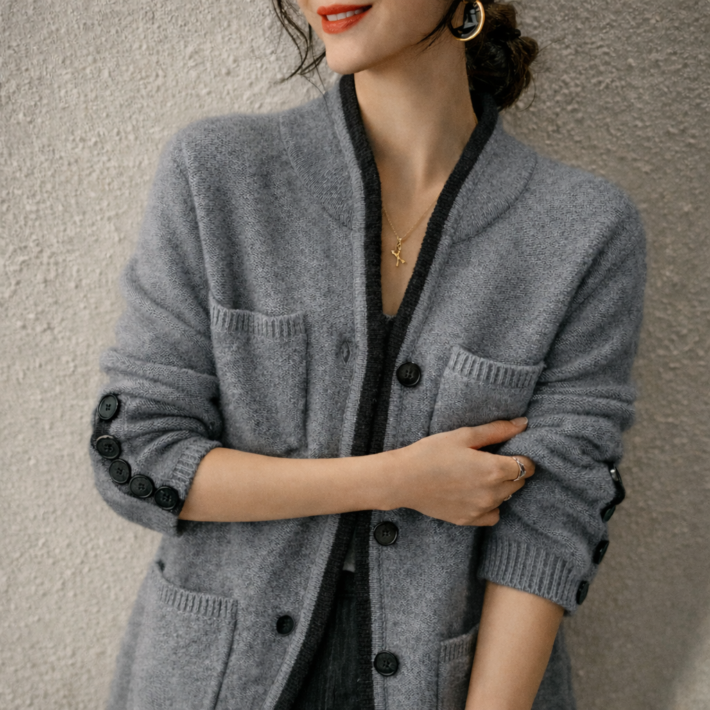 Kvinnors Cardigan i Mjuk Stickning 5
