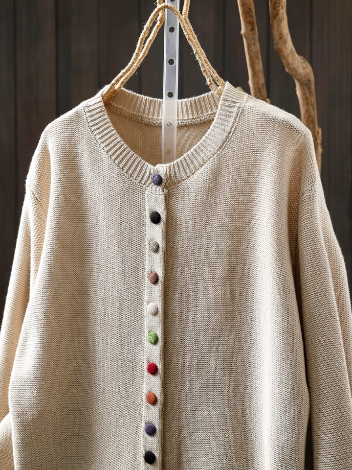 Kvinnors Cardigan med Elegant Drapering 2