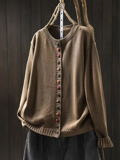 Kvinnors Cardigan med Elegant Drapering 7